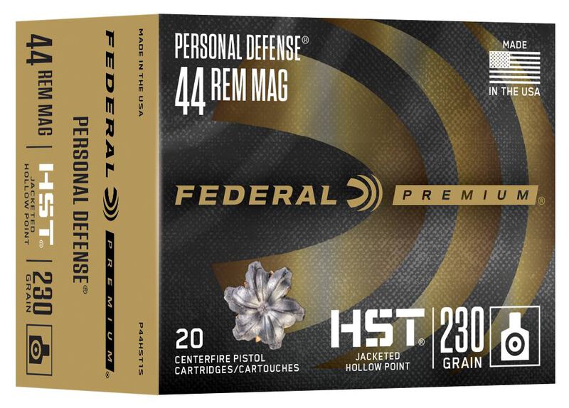 Personal Defense HST, 44 Rem Magnum, 230 Grain, HST Jacketed Hollow Point, 1085 fps
